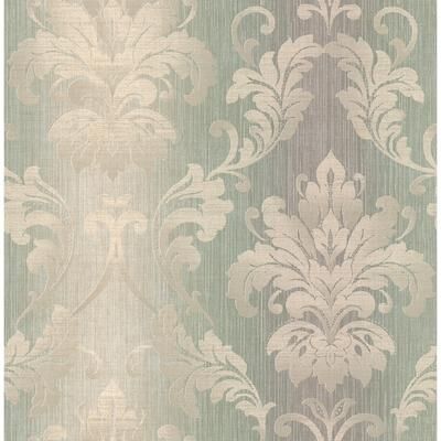 Seabrook Designs Josseline Damask Unpasted Wallpaper