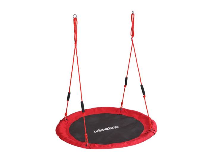 Nestschaukel Kinder Schaumstoffgriffe 120 cm Rot-Schwarz