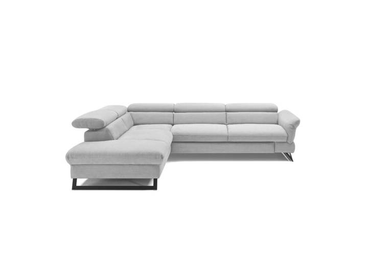 Trendstore Cassandra Ecksofa - Webstoff Campsbay hellgrau , Kopf