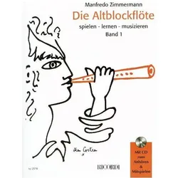 Die Altblockflöte 1, Fachbücher von Manfredo Zimmermann