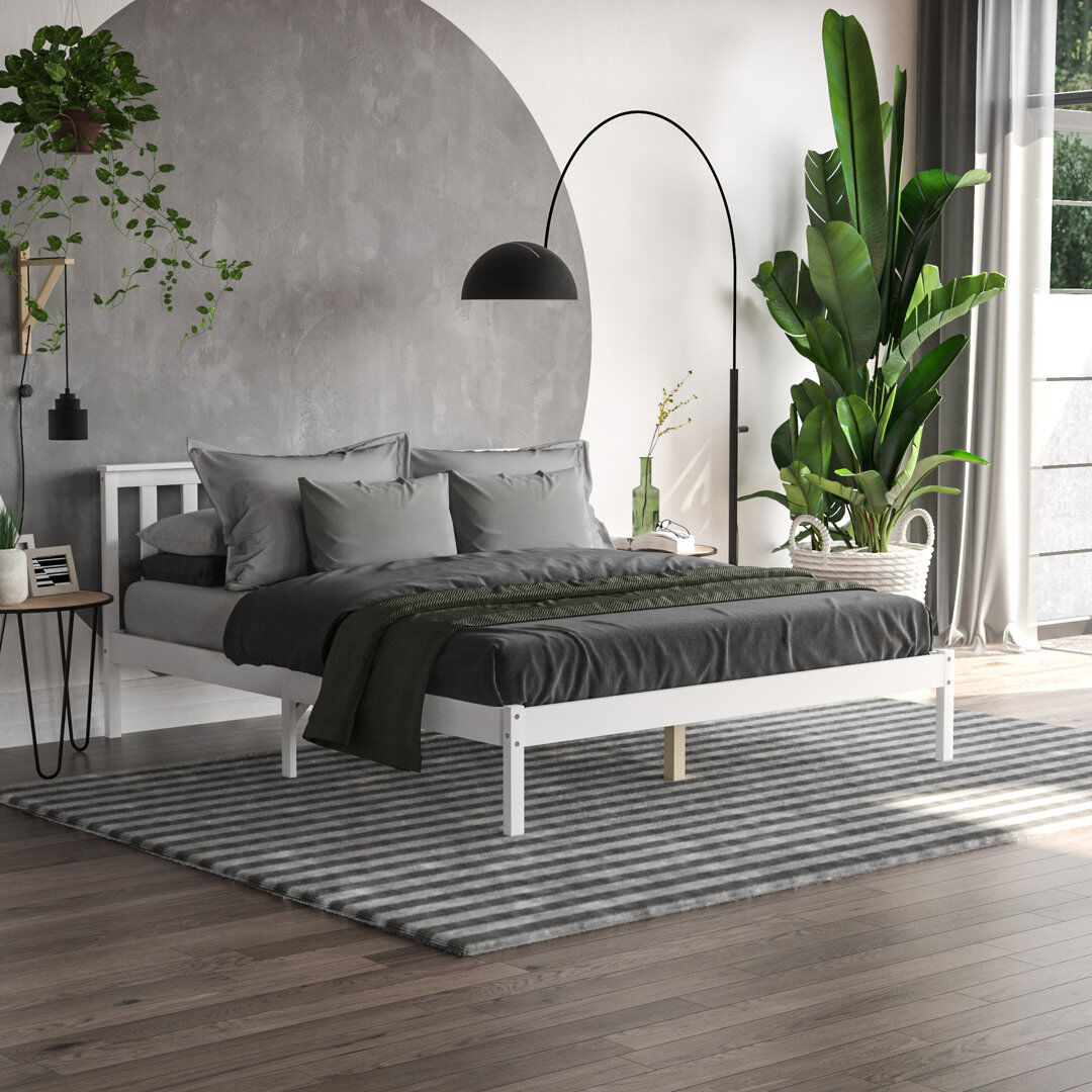 Fernleaf Frederique Single (3') Solid Wood Bed White Kingsize (5')