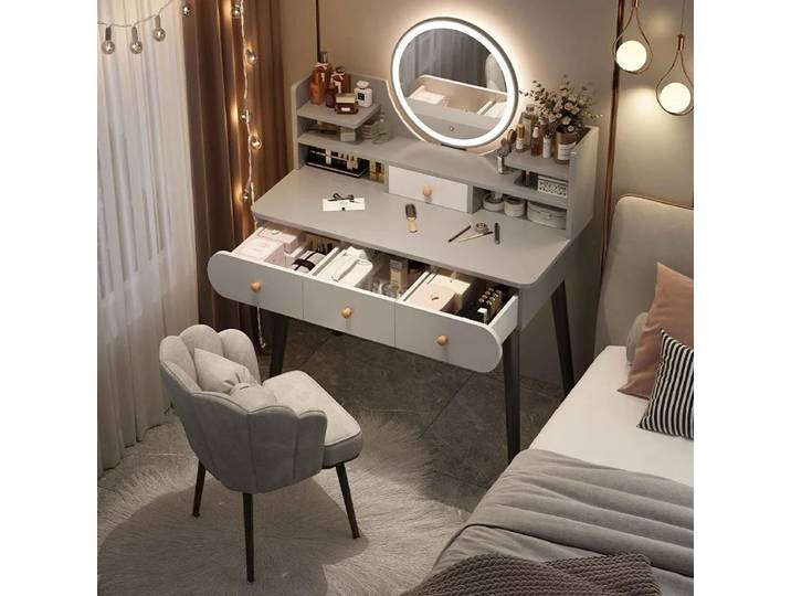 Commode chambre simple table de maquillage moderne petit appartement nouveau bureau table de maquillage table simple intégrée