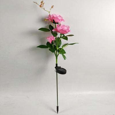 HomeDecorAndMore LLC Solar Powered LED Rose Light Pink 4 Pack