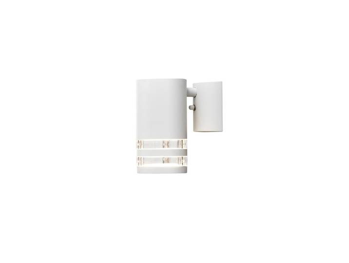 Konstsmide Modena Long Applique murale en aluminium laqué blanc avec verre acrylique transparent