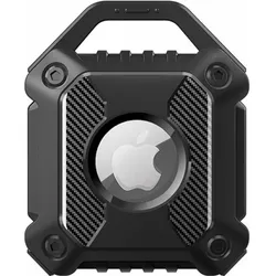 Screenguard Airtag in Rugged Armor Case, Tracker Zubehör, Schwarz