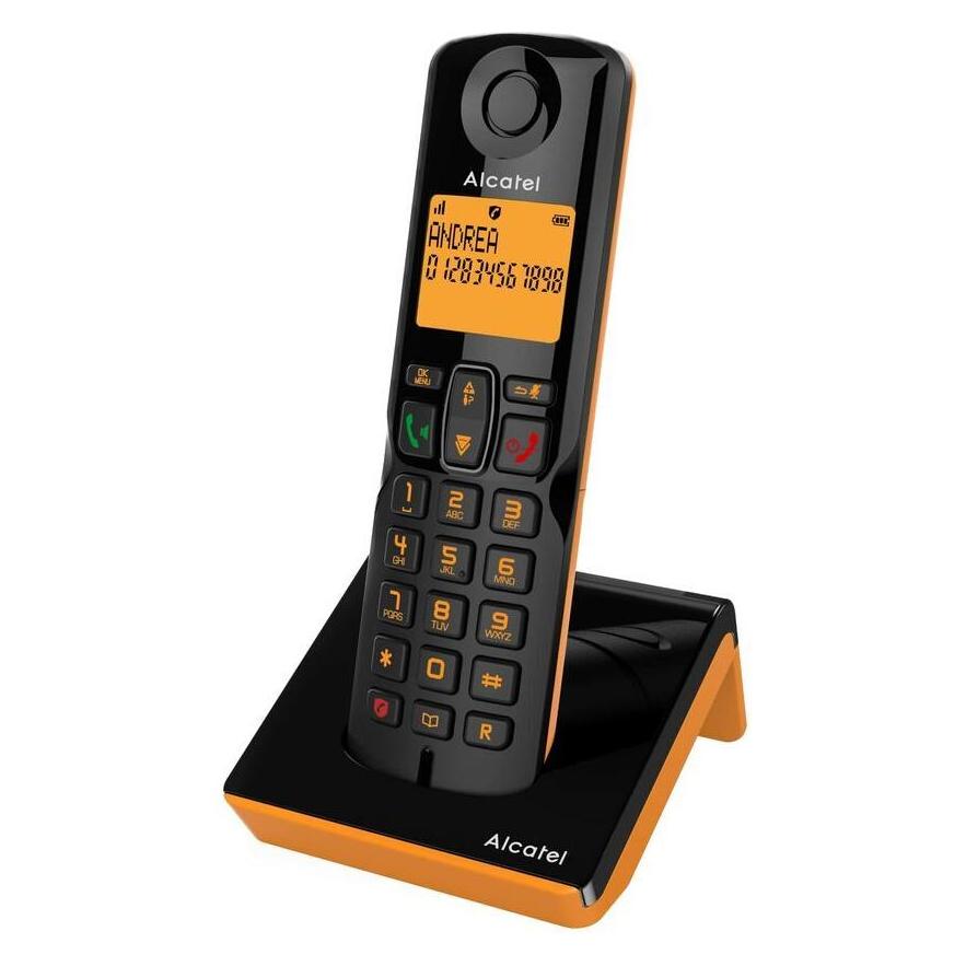 Alcatel S280 SOLO ORANGE DECT-Telefon Anrufer-ID Schwarz, Orange (ATL1425406)