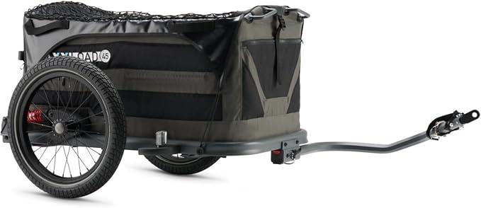 Load 45 Lastenanhänger mit Federung für Fahrrad - Stabiler Fahrradanhänger bis 45 kg - gefedert, klappbar, wetterfest, Reflektoren, Kupplung, für Alltag & Freizeit