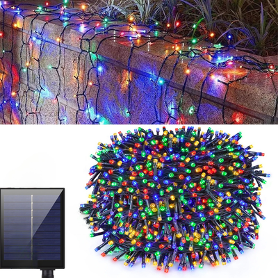 Perfect Picks Market Outdoor Solar String Fairy Lights Waterproof Garland With Large Solar Panel For Fast Charging, Ideal For Christmas Outdoor Solar String Fairy Lights Waterproof Garland With Large Solar Panel For Fast Charging, Ideal For Christmas