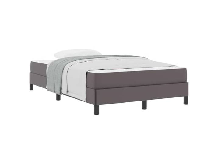 PUGYNBK Bettgestell, grau, 120 x 200 cm, Stoff Robustes Holz, feste Lamellen, Taschenfedern, extra Schaumstoff, mittlere Festigkeit