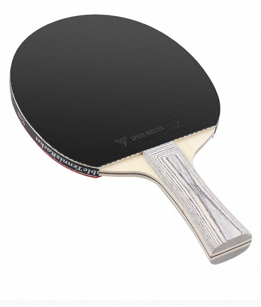 INF 7-lagiges Kurzgriff-Tischtennisschläger-Set, haftender invertierter Belag & hoch-elastischer Schwamm, Rot, inkl.