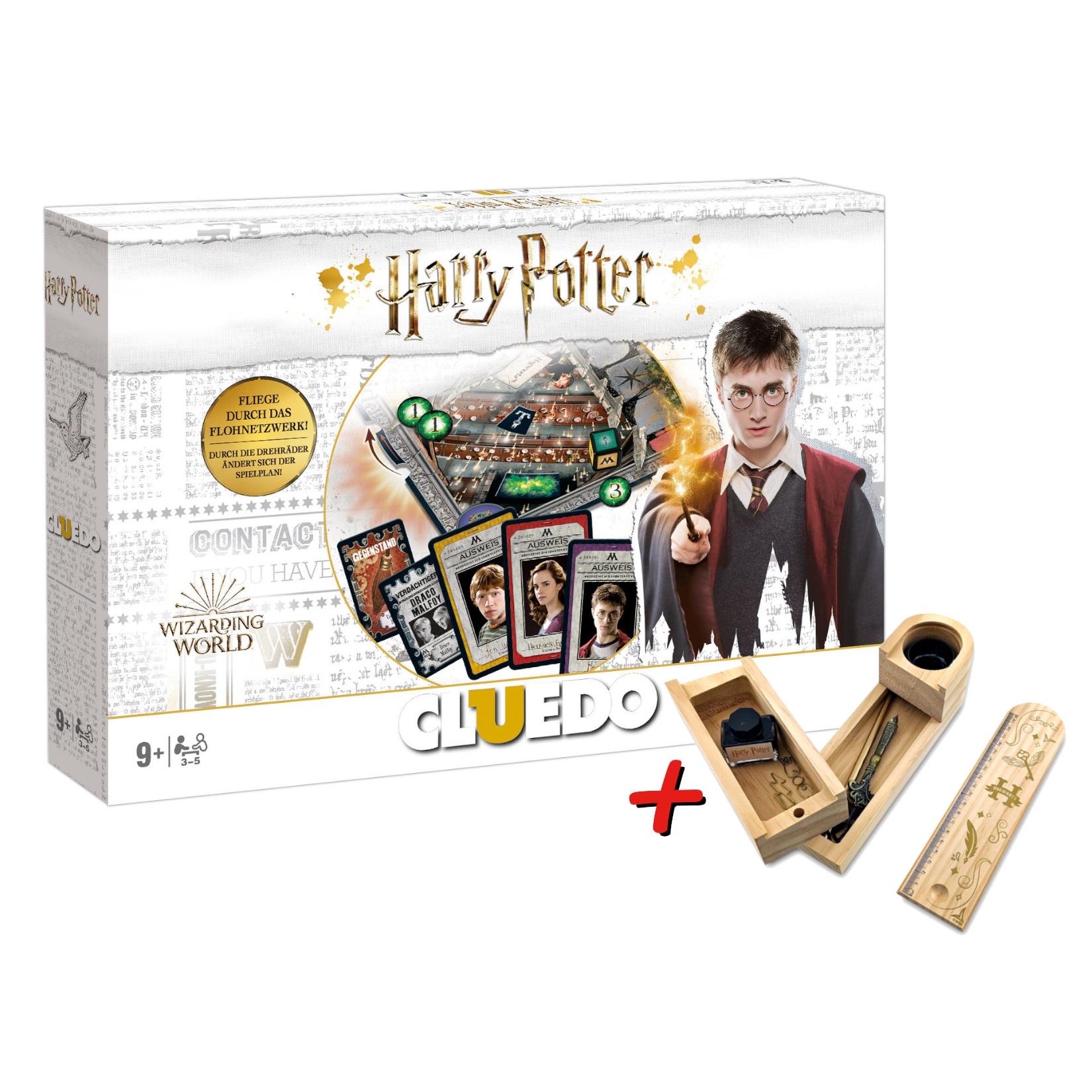 Cluedo - Harry Potter + Holz-Schreibset Brettspiel Gesellschaftsspiel Edition Sonderedition