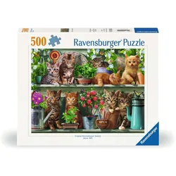 Ravensburger Puzzle 12000205 - Katzen im Regal - 500 Teile Puzzle