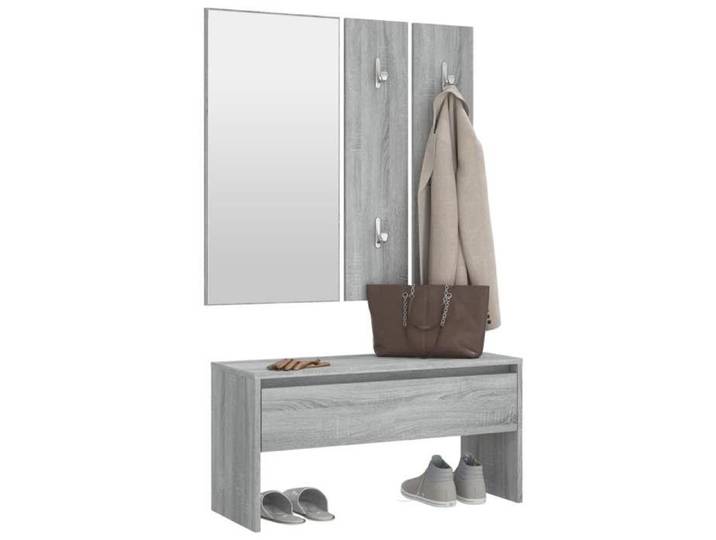 (Gris)Banc de couloir - Ensemble de meubles de couloir Sonoma gris Bois d'ingénierie - pour maison@FR969529