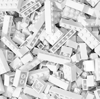 Uplift Curations DIY Building Blocks Bulk Set 120 Or 240PCS Colorful Classic Bricks For Creative Kids white 125g 120pcs
