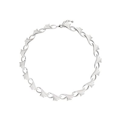 Collier JOBO "Kette Ginkgo Ginko", silber (silber 925), Halsketten, Damen, Silber 925 (Sterlingsilber), L: 47, Collier, 925 Silber 47 cm