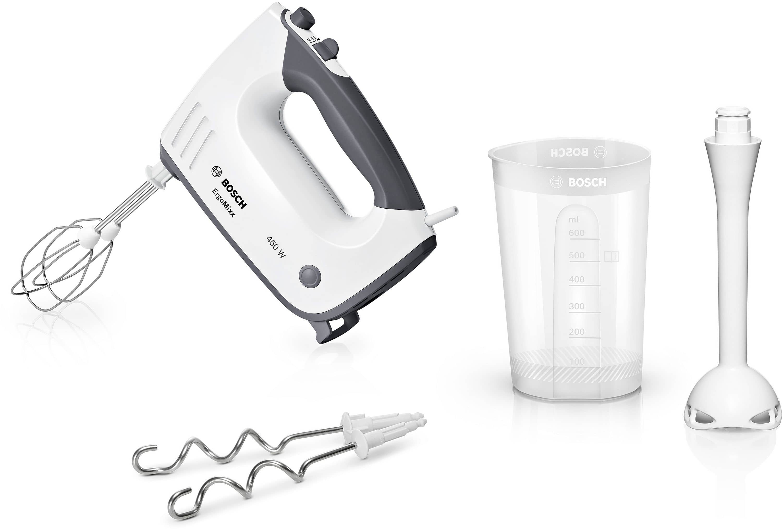 Bosch MFQ3545 ErgoMixx Handmixer 5 Stufen 450 W (Grau/Weiß)