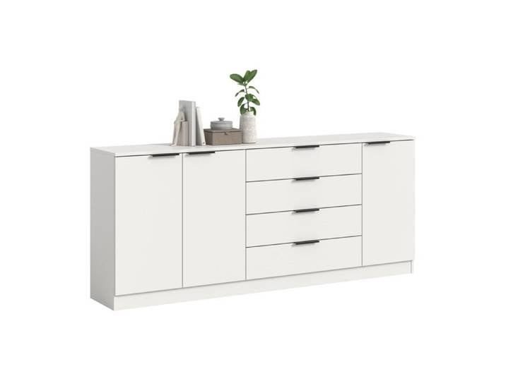 [en.casa] Commode Kopenhagen blanche 185 x 35 x 80 cm