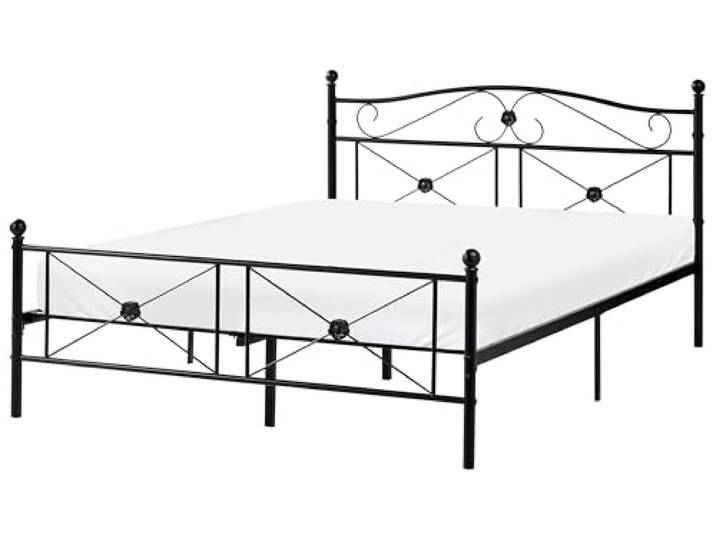 Zeitlos schönes Metallbett in schlichtem Design 140 x 200 cm schwarz Rodez