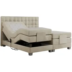 BOXSPRINGBETT ELEKTRO 200/200 Beige Velvet - H3