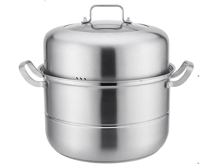 Dampfgarer, 304 edelstahl verdickt 3-schicht verbund topf boden gedämpfte(30cm)