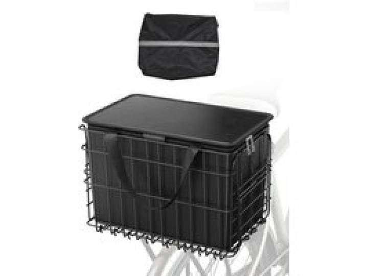 VEVOR Fahrradkorb Hinten 340x210x225mm, faltbarer Hinterradkorb mit Gepäcknetz, herausnehmbarer Innentasche & Abdeckung, Gepäckträgerkorb zum Transport von Hunden, Haustieren, Obst & Lebensmitteln
