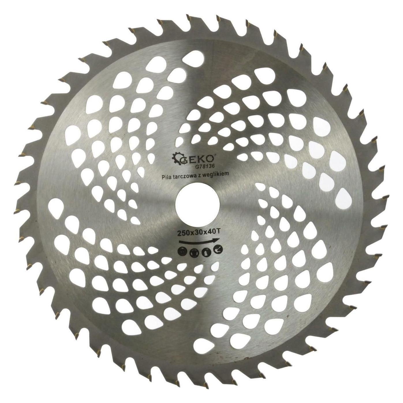 GEKO Sägeblatt für Holz, 250x30 mm, 40T (G78136)