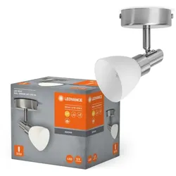 Nur noch angezeigter Bestand verfügbar:   LEDVANCE 1-flammiger schwenkbarer LED Wandspot mit satiniertem Glas inkl. warmweißer sparsamer LED-Lampe