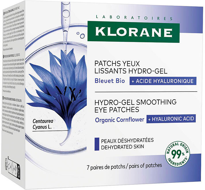 Klorane Aciano & Ácido Hialurónico parches de ojos alisadores hidro gel 7 u