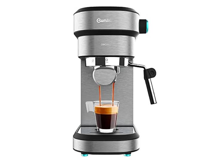 Cecotec Espressomaschine Cafelizzia 890 Grey, Espressos und Cappuccino 1350 W, Thermoblock - System, 20 Bar Druck, Automatikmodus für 1 - 2 Kaffees, Schwenkbares Dampfrohr, 1,2L Kapazität