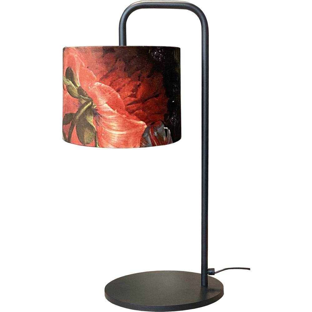 Masterlight Tafel Schemerlamp Venus met Flower lampenkap - Zwart - Multicolour
