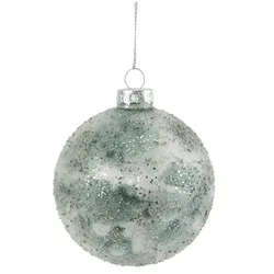 HOME STORY Weihnachtsbaumkugel   , grün , Glas,Aluminium Ø: 8