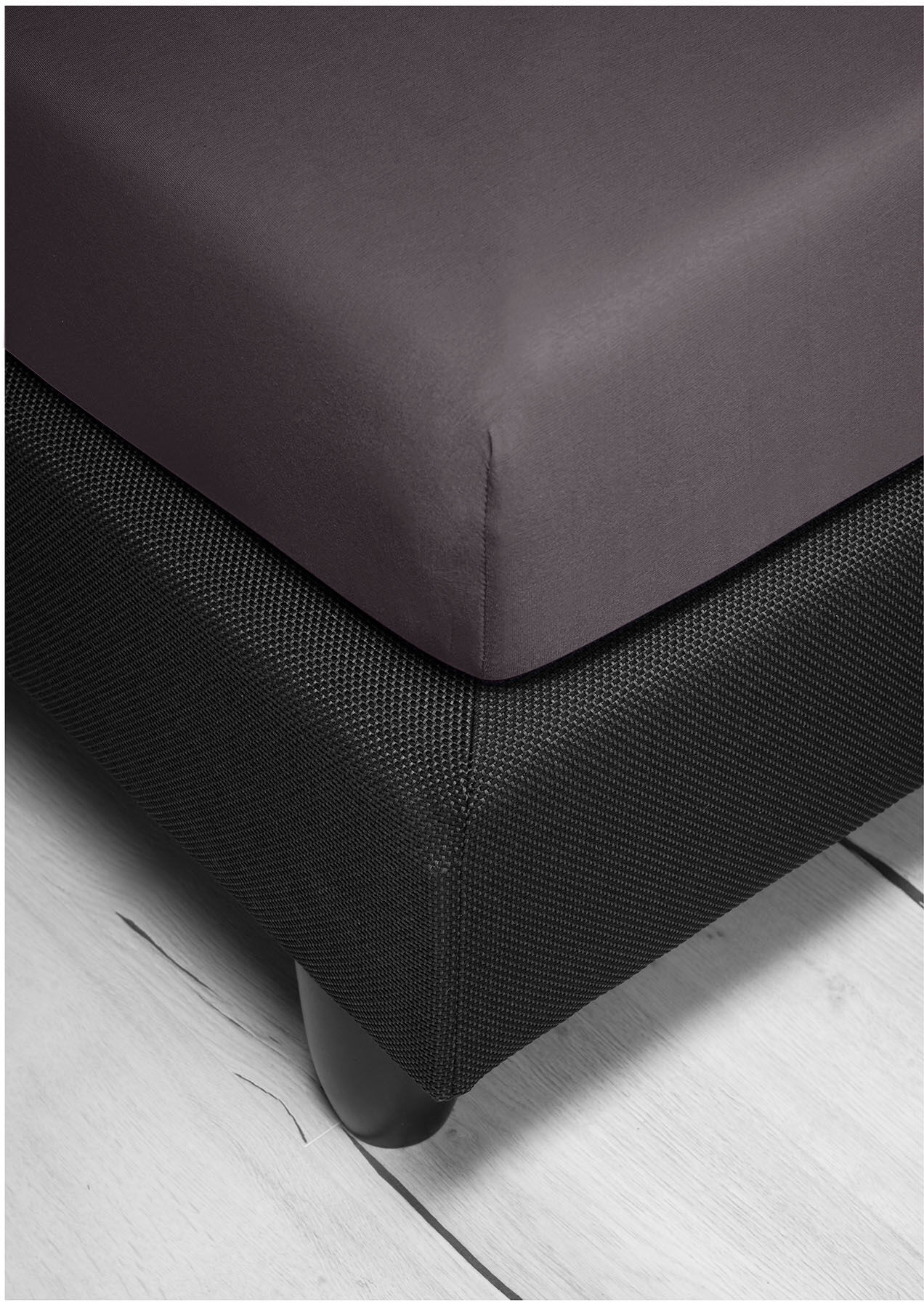 Spannbettlaken BIERBAUM "Jersey", grau (titan), 1 Stk., Jersey, 90-100x190-220 30cm, Jersey, Obermaterial: 95% Baumwolle, 5% Elasthan, Bettlaken, Spannbettlaken, 95 % Baumwolle und 5 % Elasthan für optimale Weichheit und Dehnbarkeit titan 1 Stk., Jersey, 