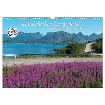 Landschaften Norwegens zwischen Polarkreis und Nordkap (Wandkalender 2027 DIN A3 quer), CALVENDO Monatskalender