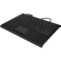 KeySonic KSK-3210ELU (DE) (DE, Kabelgebunden), Tastatur, Schwarz