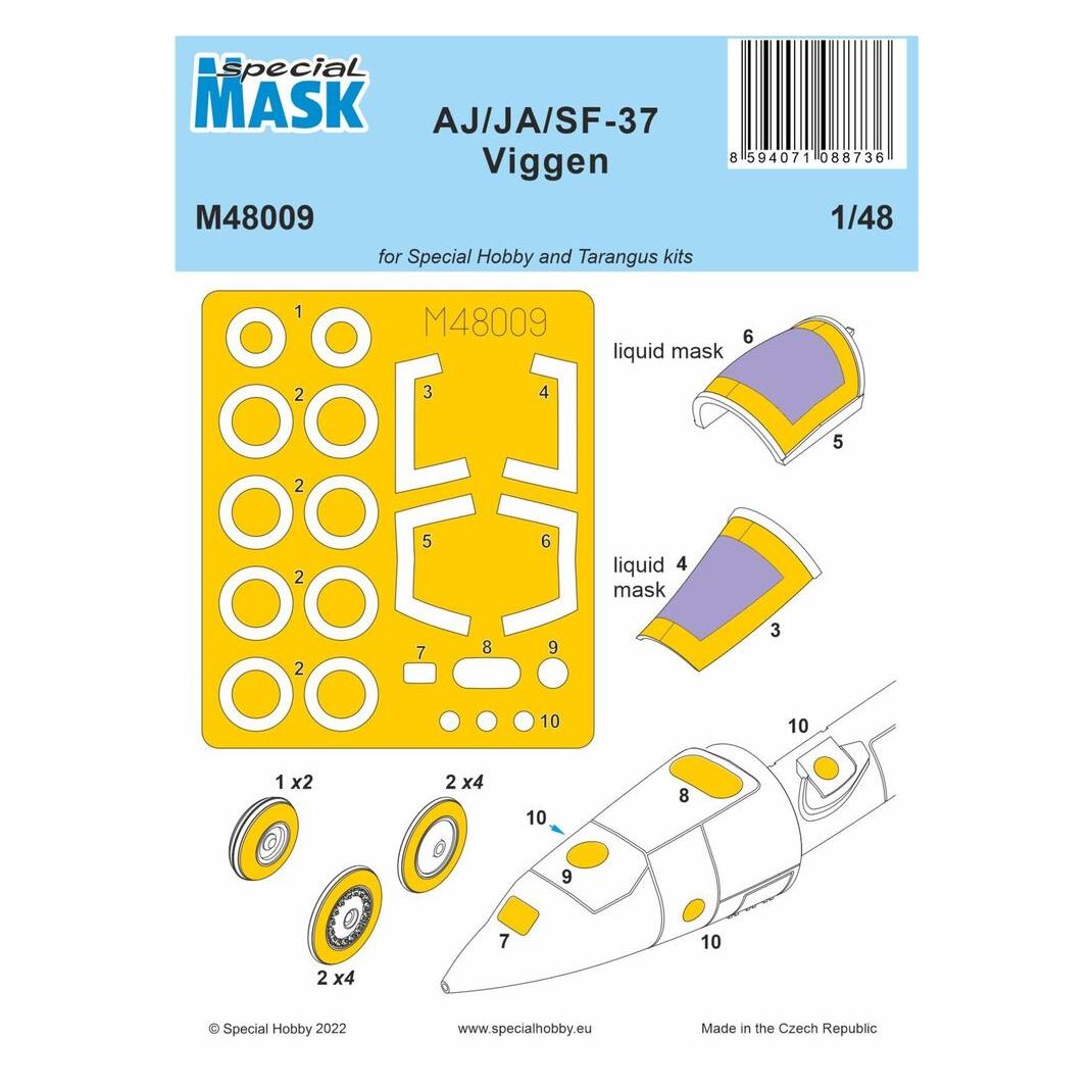 Special Hobby AJ/JA/SF-37 Viggen MASK (100-M48009)