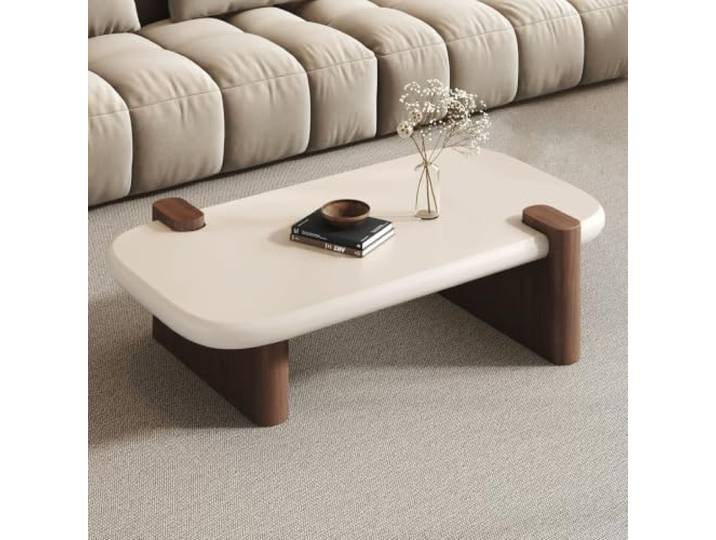 Nesting‑Couchtisch mit Rädern und Stauraum für kleine Räume Bewegbares Nesting‑Design, versteckter Stauraum, Mid‑Century‑Modern‑Stil(110cm/43.3in Single Coffee Table)