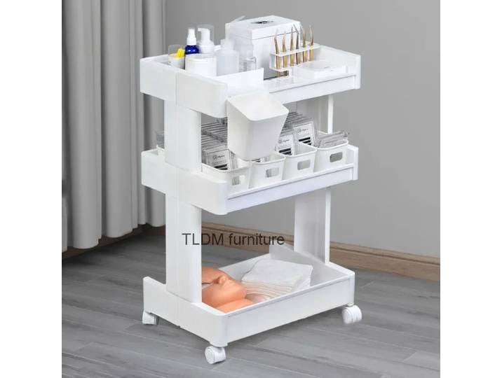 Chariot de salon de beauté ultraléger avec roues, chariot à outils spéciaux pour ongles et cils, meubles de salon, chariot à outils MELTool multicouche