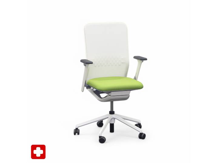 Bürostuhl SitagTeam Mesh swissmade mit 2D Armlehnen, Grün, Neu, Ergonomischer Stuhl - ideal für flexibles Arbeiten