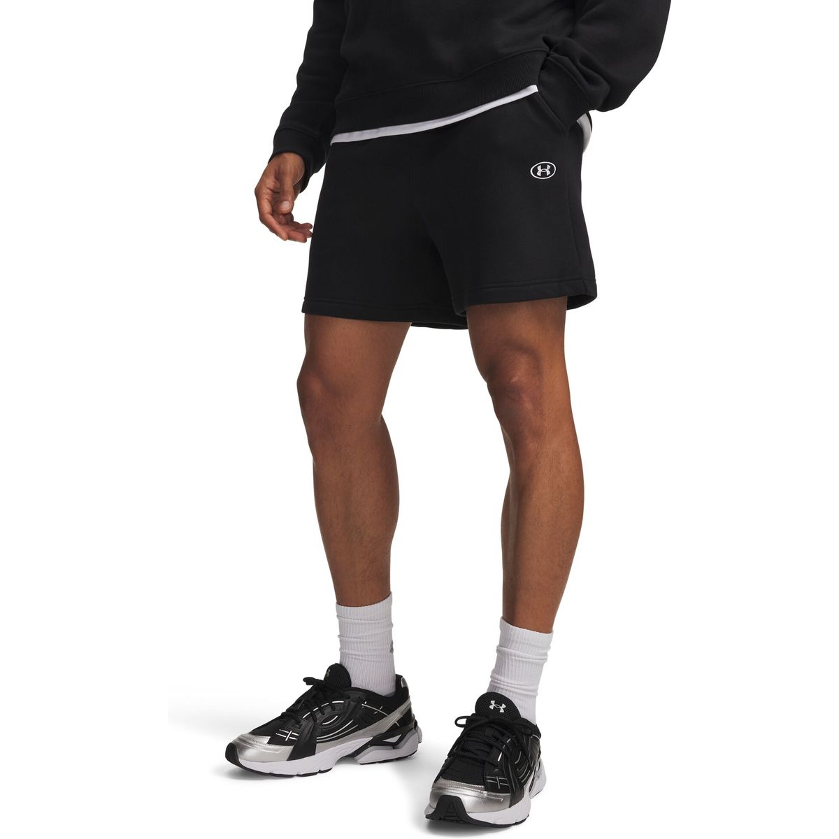 Under Armour Rival Fleece Shorts black white (008) S 6013445-008-SM