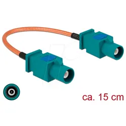 DELOCK 89662 - HF-Kabel, FAKRA Z Stecker > FAKRA Z Stecker, 15cm