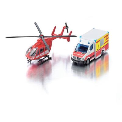 SIKU 1748 - Mercedes-Benz Rettungswagen und Helikopter, SIKU SUPER