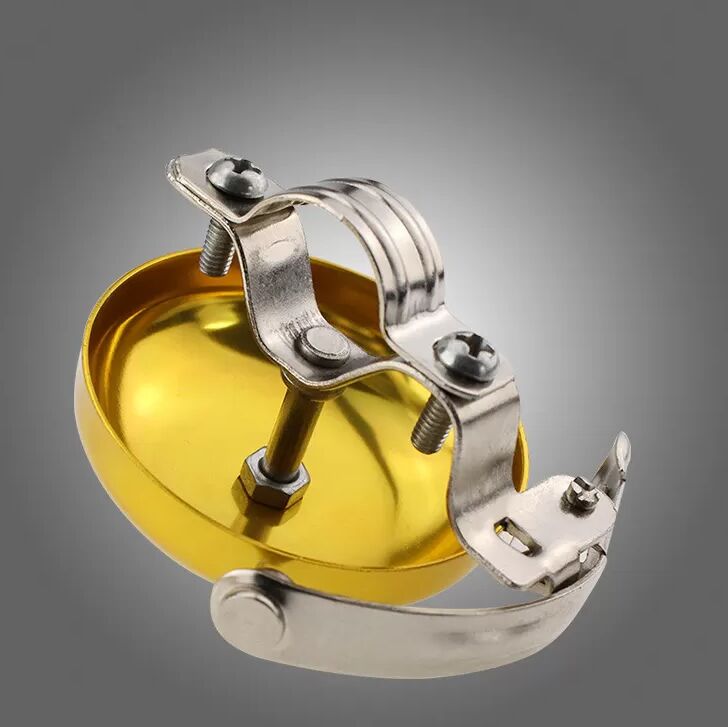 INF Klassische Fahrradklingel - Lauter und klarer Klang für sicheres Radfahren Gold