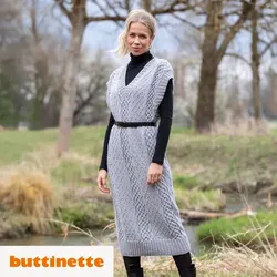 Strickanleitung – Ärmelloses Kleid aus Woll Butt Imke