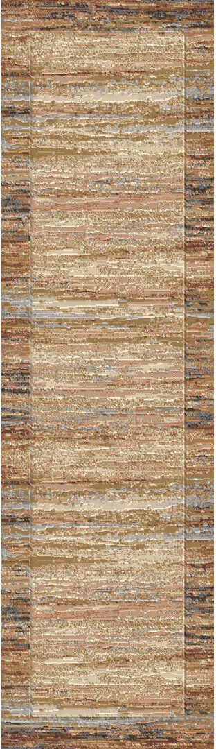 Borough Wharf Tarrant Abstract Area Rug Orange Runner 67 x 230cm