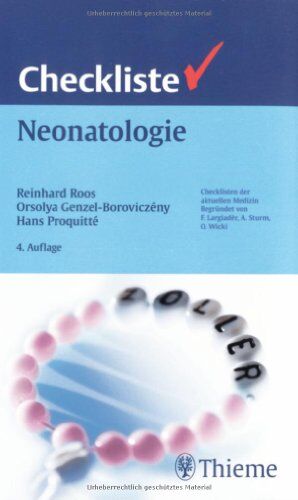 Reinhard Roos - Checkliste Neonatologie: Das Neo-ABC - Preis vom 30.09.2026 09:01:18 h