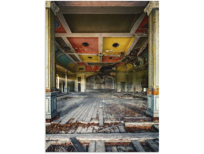 Wandbild ARTLAND Lost Place - Der letzte Tanz Tanzsaal , bunt (farbe bild(er): bunt), B:60cm H:80cm, Bilder, Wandbild, als Alubild, Poster in verschied. Grössen