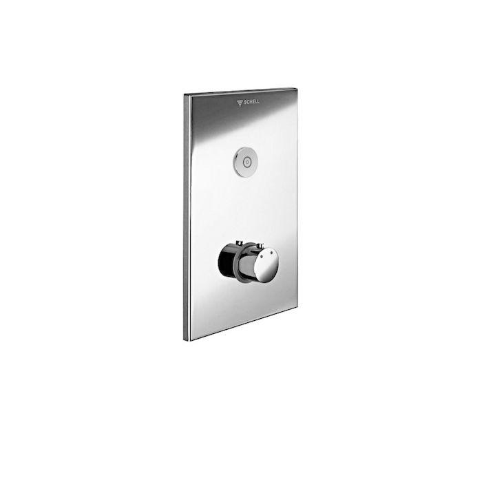 Schell Linus d-c-t Fertigmontageset 019180699 Frontplatte Messing chrom, CVD-Touch-Elektronik, Thermostat