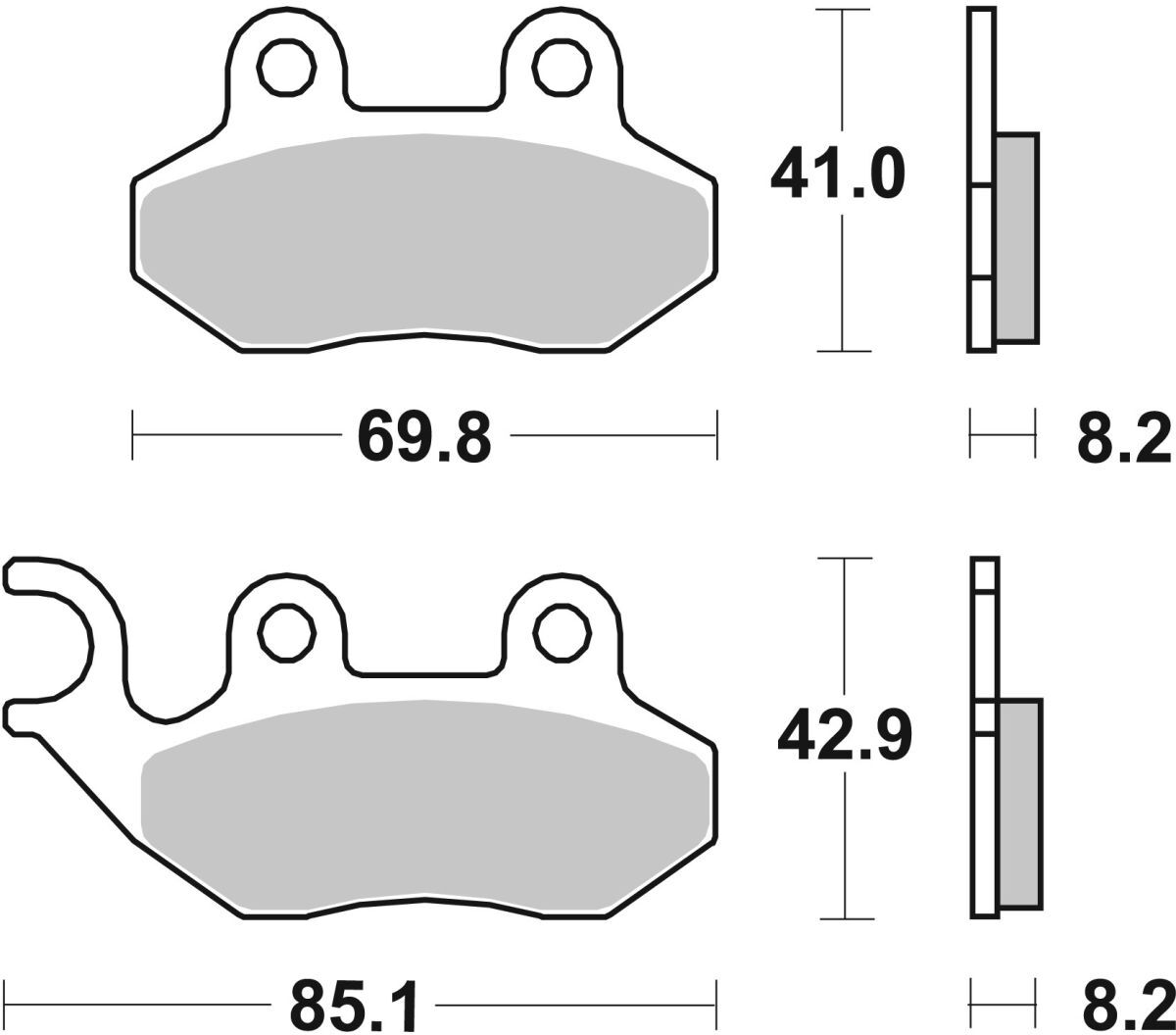 Bremsbelagsatz BREMBO 07005