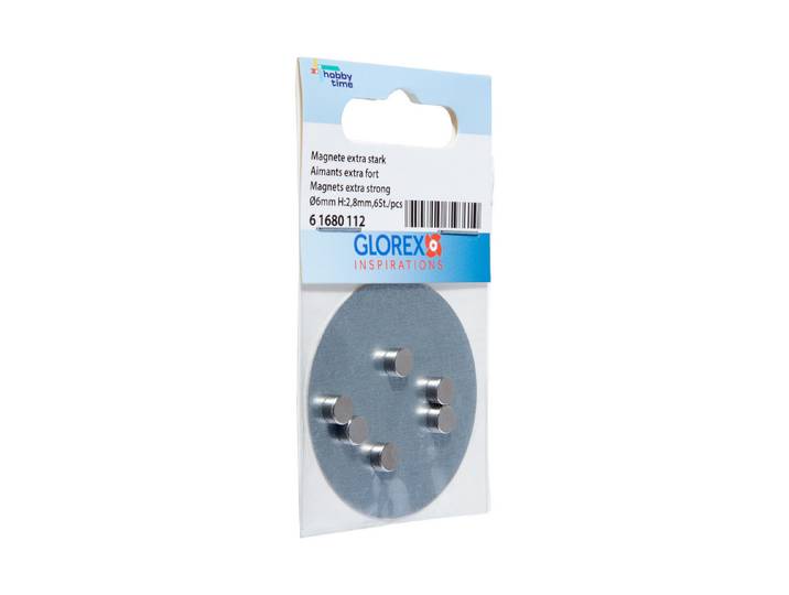 Glorex Magnete Extra Stark ⌀ 6 mm 6 Stück