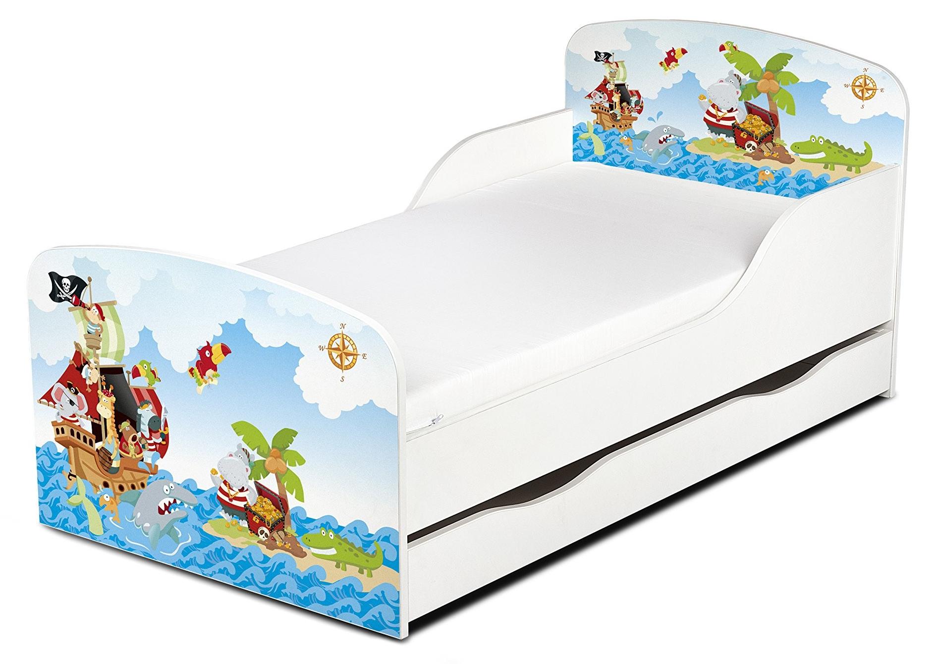 Kinderbett mit Schublade und Matratze 140x70cm
